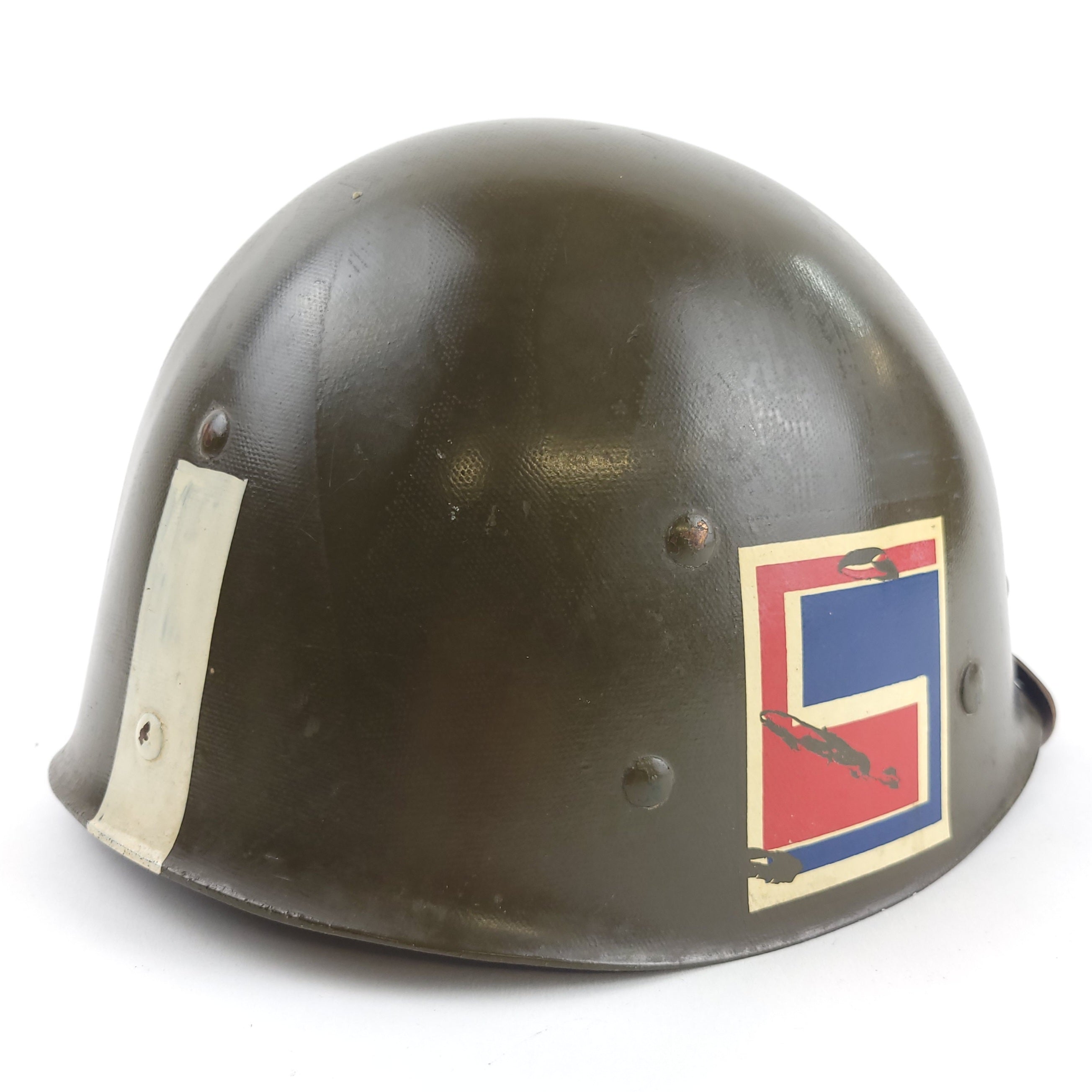 M1 Helmet Liner - 69th Inf Div - 272nd Inf Reg - 1st Lt - Original
