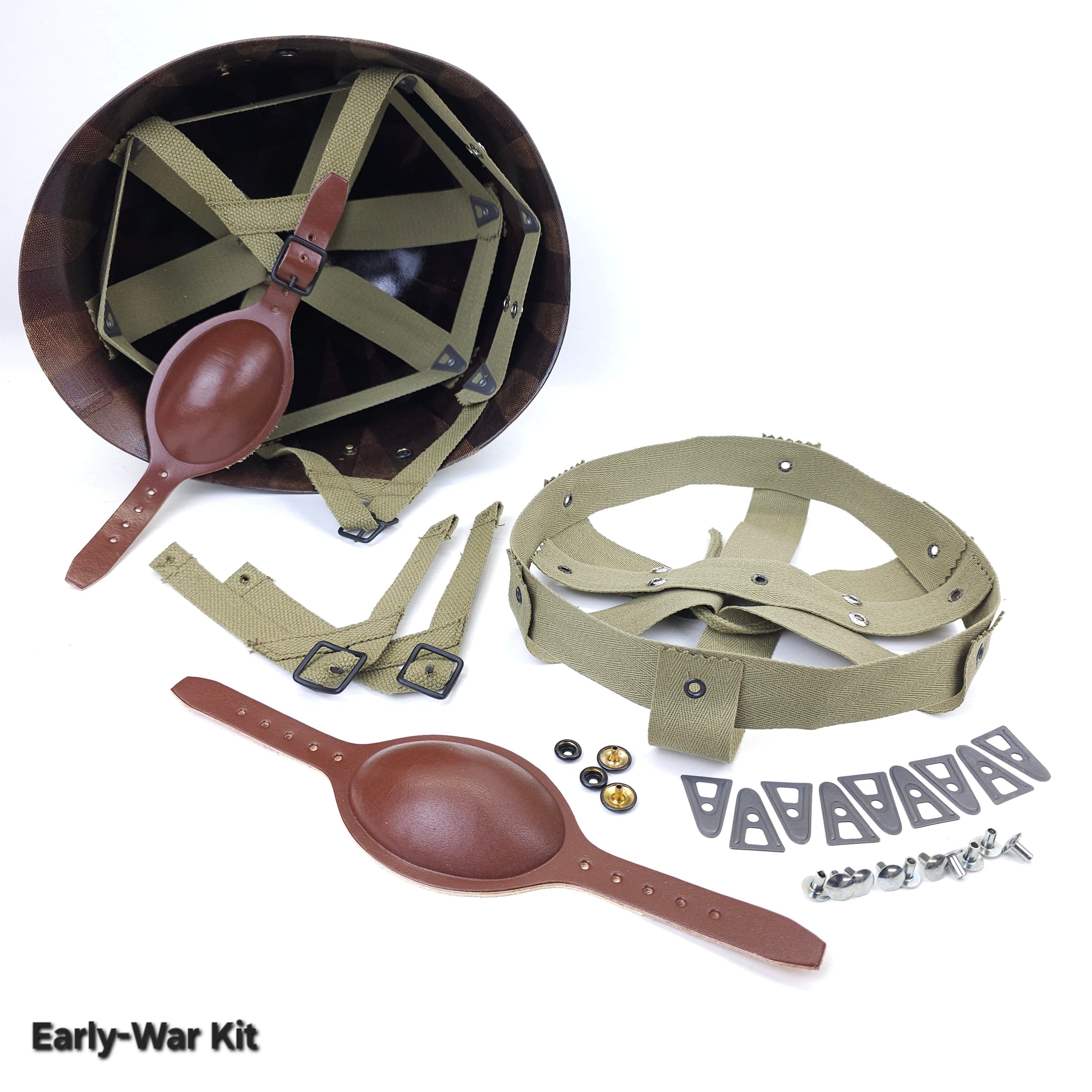 WWII Paratrooper Helmet Liner Kit – Early to Late War - Reproduction