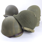 Charger l&#39;image dans la galerie, WWII Infantry Helmet - Fixbail With Net - 2025 Holiday Sale Special
