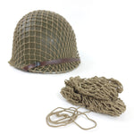 Load image into Gallery viewer, M1 Helmet Cover - OD3 Drawstring Net - Reproduction
